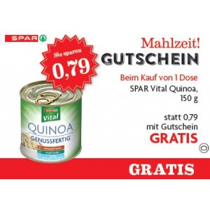 Spar / Eurospar / Interspar – Spar Vital Quinoa GRATIS (0,79€ sparen)