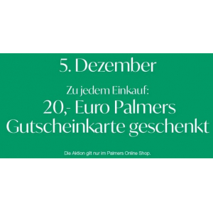 TOP! Palmers Onlineshop – 20 € Palmers Gutschein GRATIS zu jedem Einkauf & 50 € Rabatt ab 80 € Bestellwert
