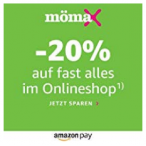 Mömax.at – 20% Rabatt auf fast alles bei Bezahlung mit Amazon Pay!