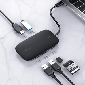 Aukey USB C Hub 6-in-1 USB Typ C Adapter um 19,99 € statt 41,99 €
