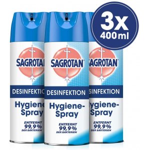 3x Sagrotan Hygiene Spray 400 ml um 11,37 € statt 23,38 €
