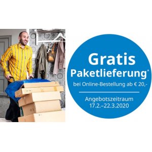 IKEA – GRATIS Paketlieferung ab 20 € Bestellwert – 3,90 € sparen