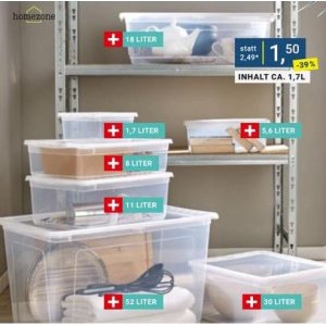 Aufbewahrungsboxen mit Deckel in Aktion bei Möbelix (gratis Versand)