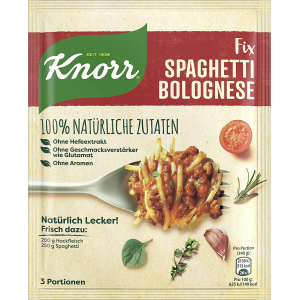 Knorr Natürlich Lecker Spaghetti Bolognese Fix ab 0,36 € statt 1,49 €