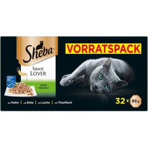 32x Sheba “Sauce Lover” Katzenfutter 85g um 8,43 € statt 13,84 €