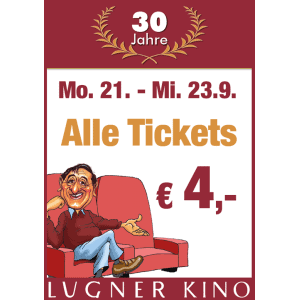 Lugner Kino – (fast) alle Tickets um 5,50 € (30.08. – 02.09.)