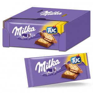 Milka Alpenmilch Schokolade & TUC Cracker (18 x 87g) um 12,46 €