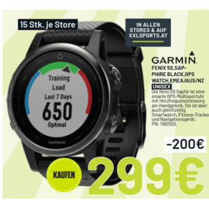 Garmin Fenix 5S Saphir GPS-Multisportuhr um 279 € statt 416,77 €
