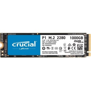 Crucial P1 1TB Interne SSD (3D NAND, NVMe, PCIe, M.2) um 80,57 €