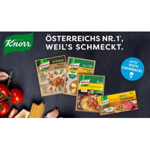 GRATIS Knorr Produkt durch Cashback (bis 2,50 € sparen)
