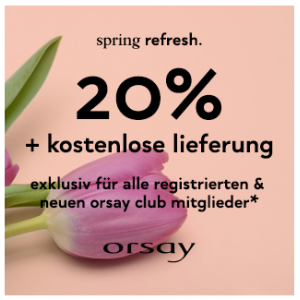 Orsay – 20% Rabatt auf die Frühlingskollektion (für Clubmitglieder)
