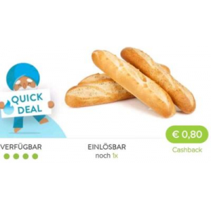 0,80€ Cashback auf ein Baguette (Marktguru App)