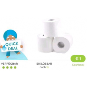 1€ Cashback auf Toilettenpapier (Marktguru App)