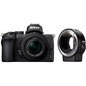 NIKON Z 50 Kamera mit Objektiv Z DX 16-50mm 3.5-6.3 VR und Bajonettadapter FTZ um 689 € statt 999 € (Bestpreis)