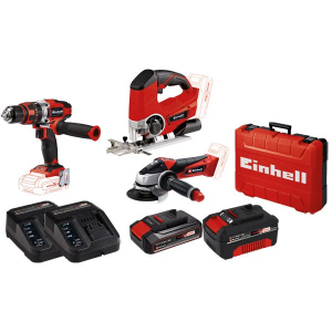 Einhell Akku-Set (3 Produkte, Akku-Set 2,5Ah + 4Ah, Koffer) um 229 €