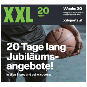 XXL Sports – 20 Jahre Jubiläum – 20 Tage Jubiläumsangebote!