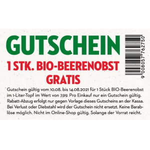 Bellaflora – 1 STK. Bio-Beerenobst (im 1-Liter-Topf) GRATIS