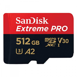 SanDisk Extreme PRO R170/W90 microSDXC 512GB Kit um 89,75 €