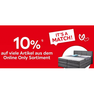 XXXLutz Singles Day – 10% Rabatt auf viele Online Only Produkte
