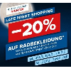 Hervis Late Night Shopping - 20% Rabatt auf Radbekleidung (ab 100 €)