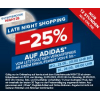 Hervis Late Night Shopping - 25% Rabatt auf Produkte von adidas (MBW: 50 €)